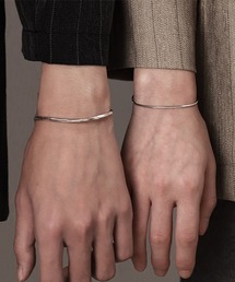 B.I.D.（ビーアイディー）の「《Bz》スネークチェーンシルバーブレスレット/ペアルック/カップル/ユニセックス(T3)（ブレスレット）」