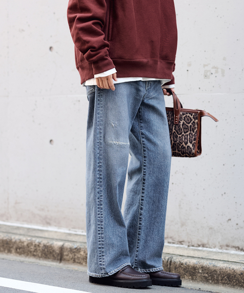 FRAMeWORK（フレームワーク）の「≪追加≫NEWデニムストレートパンツ（デニムパンツ・レディース・ブルー系その他・34/36/38/40）」の3枚目の写真