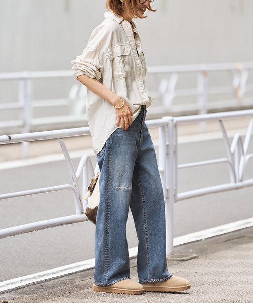 FRAMeWORK(フレームワーク)の「≪追加≫NEWデニムストレートパンツ(デニムパンツ・レディース・ブルー系その他・34/36/38/40)」の4枚目の写真