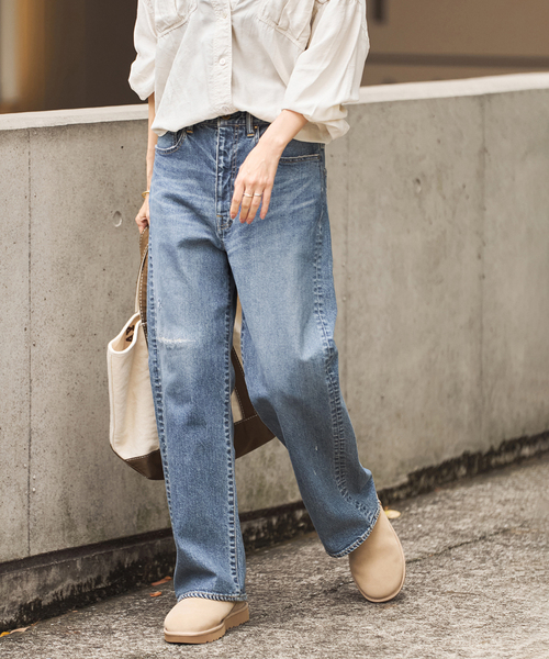 FRAMeWORK(フレームワーク)の「≪追加≫NEWデニムストレートパンツ(デニムパンツ・レディース・ブルー系その他・34/36/38/40)」の6枚目の写真