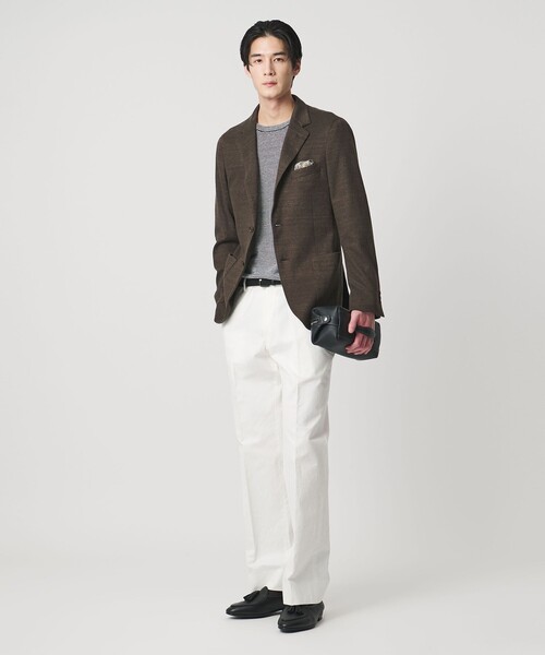 UNITED ARROWS（ユナイテッドアローズ）の「レザー スクエアクラッチバッグ（ポーチ）（クラッチバッグ・メンズ・ダークブラウン/ブラック/ネイビー・FREE）」の20枚目の写真