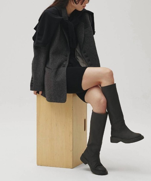 TODAYFUL(トゥデイフル)の「【TODAYFUL/トゥデイフル】Wool100% Over Jacket/ウール100%オーバージャケット(テーラードジャケット・レディース・チャコールグレー・36/38)」の2枚目の写真