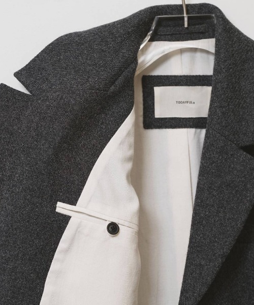 TODAYFUL(トゥデイフル)の「【TODAYFUL/トゥデイフル】Wool100% Over Jacket/ウール100%オーバージャケット(テーラードジャケット・レディース・チャコールグレー・36/38)」の6枚目の写真
