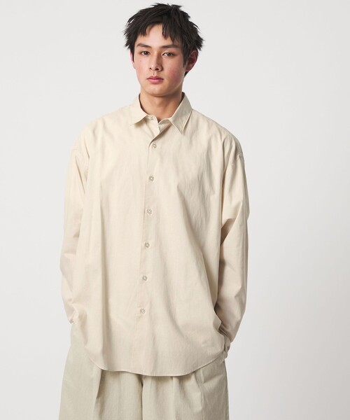 CITEN(シテン)の「<CITEN>コットンリネンオーバーシャツ(シャツ/ブラウス・メンズ・コバルトブルー/ブラック/ナチュラル・L/M)」の2枚目の写真