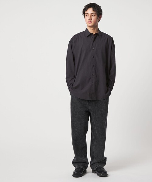 CITEN(シテン)の「<CITEN>コットンリネンオーバーシャツ(シャツ/ブラウス・メンズ・コバルトブルー/ブラック/ナチュラル・L/M)」の5枚目の写真