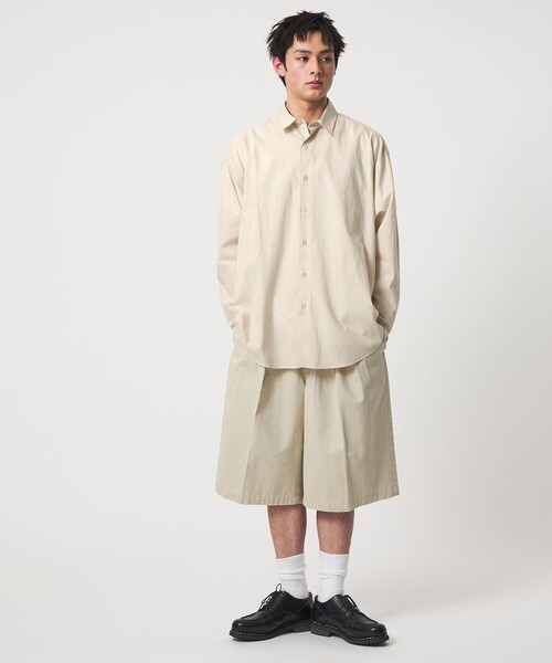 CITEN(シテン)の「<CITEN>コットンリネンオーバーシャツ(シャツ/ブラウス・メンズ・コバルトブルー/ブラック/ナチュラル・L/M)」の7枚目の写真