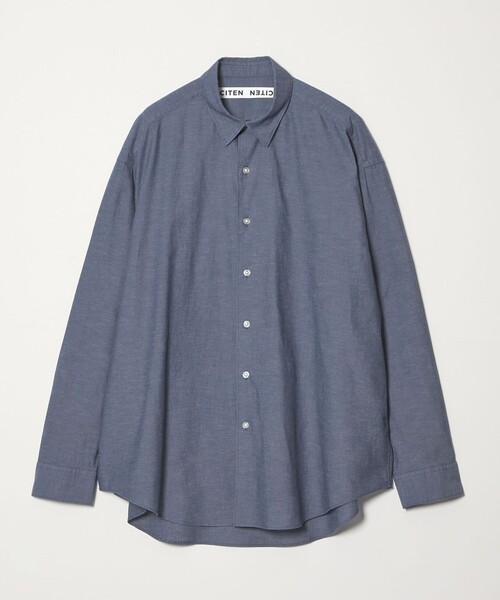 CITEN(シテン)の「<CITEN>コットンリネンオーバーシャツ(シャツ/ブラウス・メンズ・コバルトブルー/ブラック/ナチュラル・L/M)」の13枚目の写真