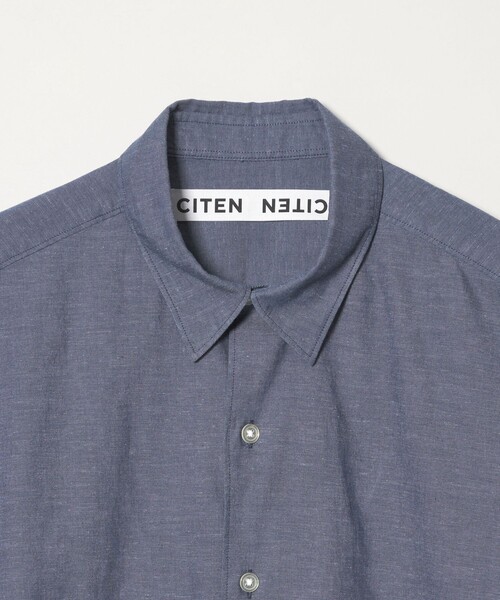 CITEN(シテン)の「<CITEN>コットンリネンオーバーシャツ(シャツ/ブラウス・メンズ・コバルトブルー/ブラック/ナチュラル・L/M)」の15枚目の写真