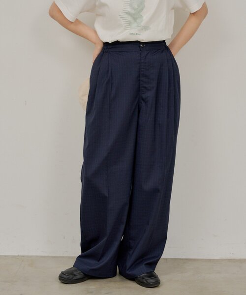 WHIMSIC(ウィムジック)の「⋆【WHIMSIC/SETUP対応/2サイズ展開】タックイージースラックス(その他パンツ・レディース・ブルー/ネイビー/ベージュ・2/1)」の22枚目の写真
