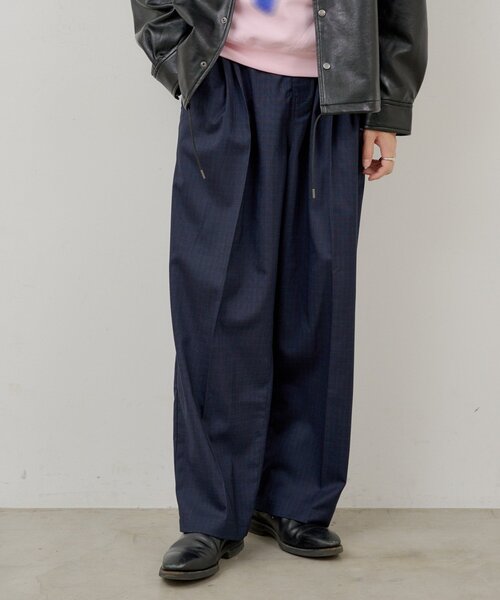 WHIMSIC(ウィムジック)の「⋆【WHIMSIC/SETUP対応/2サイズ展開】タックイージースラックス(その他パンツ・レディース・ブルー/ネイビー/ベージュ・2/1)」の5枚目の写真