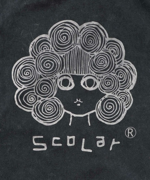 ScoLar（スカラー）の「ScoLar(スカラー) スカラーちゃん柄ヴィンテージ風パーカー（パーカー・レディース・ブルー/ブラック・MEDIUM）」の13枚目の写真