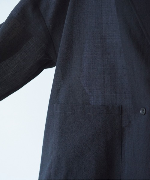 yuni(ユニ )の「sheer summer Wool-Polyester Voil tailored ジャケット(テーラードジャケット・レディース・ブラック/グリーン・FREE)」の18枚目の写真