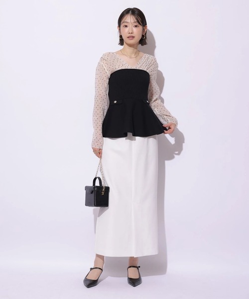 Mystrada(マイストラーダ)の「ベルト付きタイトスカート(スカート・レディース・ライトグレー/キャメル/ホワイト・38/36/34)」の6枚目の写真