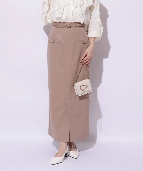 Mystrada(マイストラーダ)の「ベルト付きタイトスカート(スカート・レディース・ライトグレー/キャメル/ホワイト・38/36/34)」の9枚目の写真