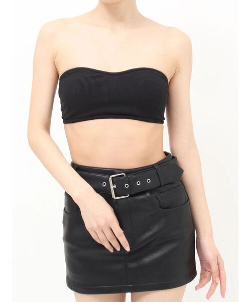 EVRIS(エヴリス)の「リブブラトップ(キャミソール・レディース・ブラック/ホワイト・SMALL/MEDIUM)」の3枚目の写真