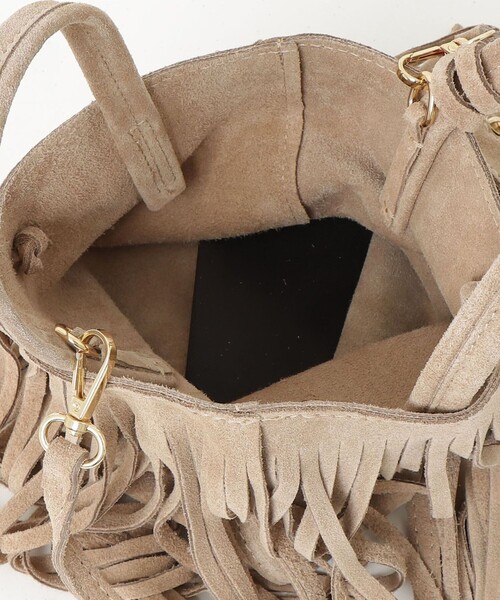 fredy emue（フレディエミュ）の「【AULENTTI/オーレンティ】 フリンジミニトートバッグ（ショルダーバッグ・レディース・ブラウン/ベージュ・FREE）」の9枚目の写真