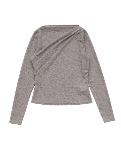 select MOCA(セレクトモカ)の「スラブシアードレープトップス(Tシャツ/カットソー・レディース・ホワイト/アッシュグレー/ブラック・FREE)」の20枚目の写真