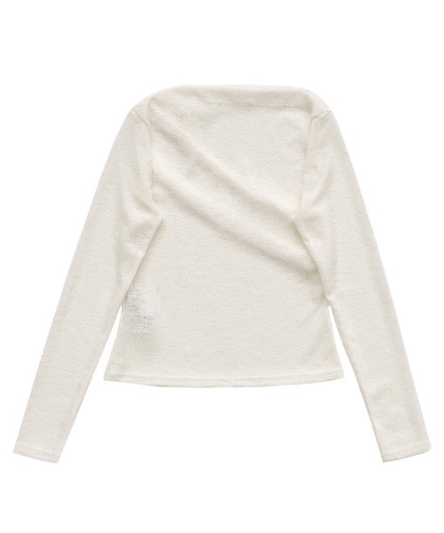 select MOCA(セレクトモカ)の「スラブシアードレープトップス(Tシャツ/カットソー・レディース・ホワイト/アッシュグレー/ブラック・FREE)」の22枚目の写真