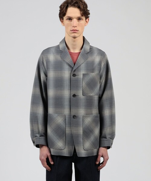 PENDLETON(ペンドルトン)の「【別注】PENDLETON ウールオンブレーチェック トップスタージャケット(テーラードジャケット・メンズ・グレー系その他/グリーン系その他・S/M/L)」の4枚目の写真