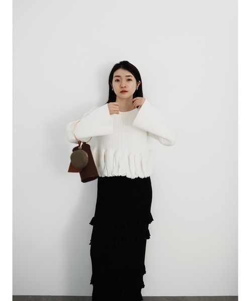 Katrin TOKYO(カトリーントーキョー)の「bell sleeve balloon knit(ニット/セーター・レディース・アイボリー/ブラック・XS/FREE)」の12枚目の写真