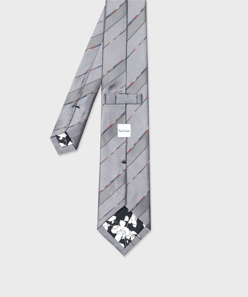 Paul Smith（ポールスミス）の「マルチストライプコード レジメンタルタイ【160006 552MJ】（ネクタイ・メンズ・ワインレッド/ライトグレー/ネイビー/ブルーグリーン・FREE）」の5枚目の写真