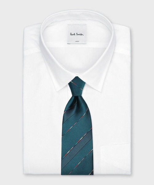 Paul Smith（ポールスミス）の「マルチストライプコード レジメンタルタイ【160006 552MJ】（ネクタイ・メンズ・ワインレッド/ライトグレー/ネイビー/ブルーグリーン・FREE）」の10枚目の写真