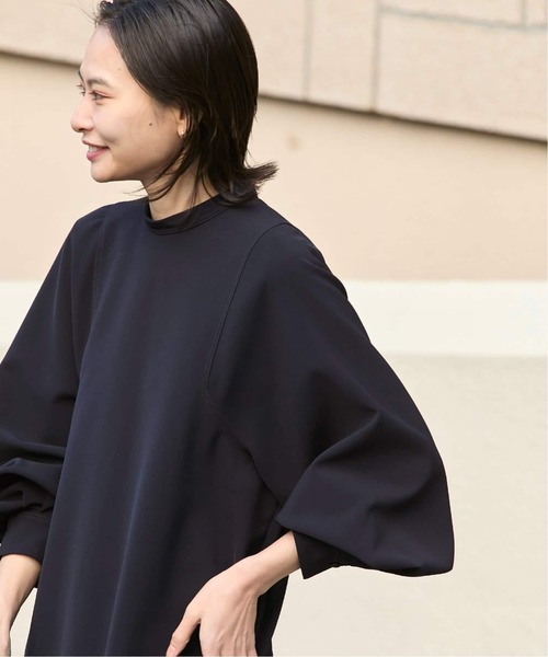 JOURNAL STANDARD（ジャーナルスタンダード）の「《WEB限定追加2》ダブルクロスロングワンピース（ワンピース・レディース・ブラック/ネイビー・36/38）」の4枚目の写真