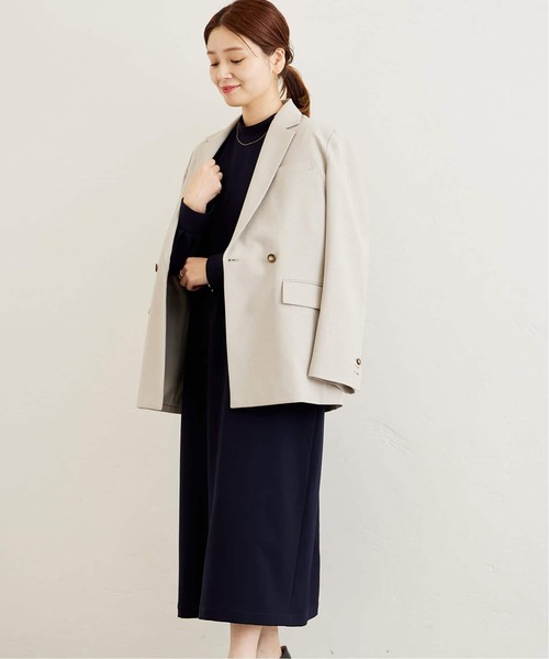 JOURNAL STANDARD（ジャーナルスタンダード）の「《WEB限定追加2》ダブルクロスロングワンピース（ワンピース・レディース・ブラック/ネイビー・36/38）」の6枚目の写真