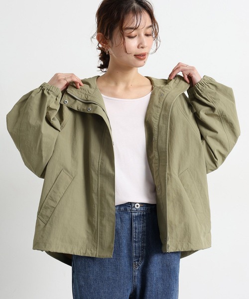 studio CLIP（スタディオクリップ）の「【撥水】ドルマンスリーブマウンテンパーカー（マウンテンパーカー・レディース・アイボリー/ベージュ・FREE）」の12枚目の写真