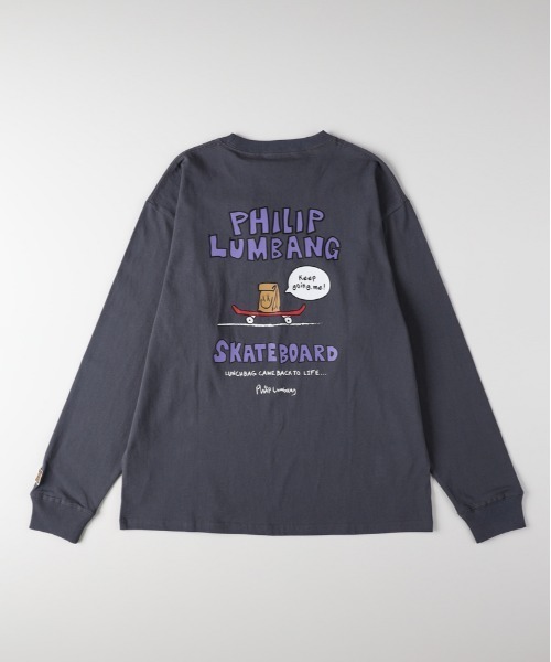 Right-on(ライトオン)の「Other(ソノタ)グラフィックプリントロングスリーブTシャツ(Tシャツ/カットソー・メンズ・ホワイト/サックスブルー/ダークグレー・S/M/L/XL)」の3枚目の写真