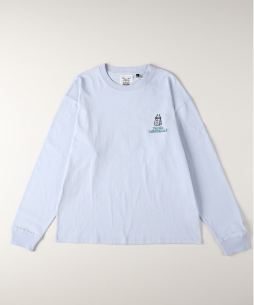 Right-on(ライトオン)の「Other(ソノタ)グラフィックプリントロングスリーブTシャツ(Tシャツ/カットソー・メンズ・ホワイト/サックスブルー/ダークグレー・S/M/L/XL)」の4枚目の写真