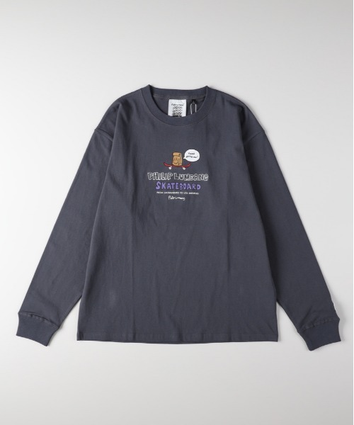Right-on(ライトオン)の「Other(ソノタ)グラフィックプリントロングスリーブTシャツ(Tシャツ/カットソー・メンズ・ホワイト/サックスブルー/ダークグレー・S/M/L/XL)」の14枚目の写真