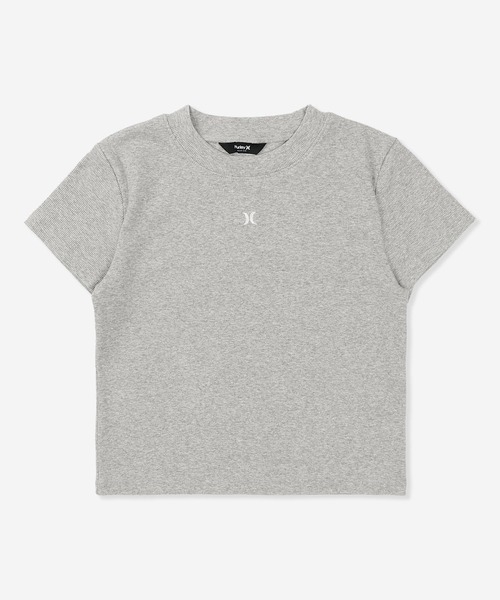 Hurley (ハーレー)の「Hurley/ハーレー 半袖 Tシャツ レディース RIB MINI SHORTS SLEEVE WCSS261023(Tシャツ/カットソー・レディース・ホワイト/ブラック/アッシュ・M)」の3枚目の写真