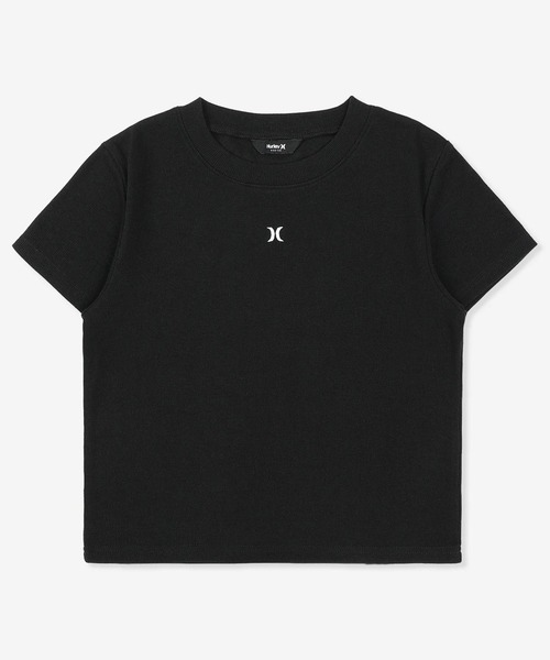 Hurley (ハーレー)の「Hurley/ハーレー 半袖 Tシャツ レディース RIB MINI SHORTS SLEEVE WCSS261023(Tシャツ/カットソー・レディース・ホワイト/ブラック/アッシュ・M)」の2枚目の写真