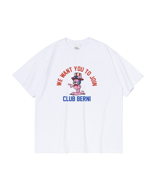 BERNI(ベルニ)の「クラブツージョイン 半袖Tシャツ (ホワイト)(Tシャツ/カットソー・レディース・その他・MEDIUM/LARGE/X-LARGE/2XL/SMALL)」の1枚目の写真