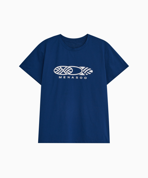 MENASOO(ミナス)の「VENODE Three Track Logo Active Tshirts_Blue (Basic Fit)(Tシャツ/カットソー・レディース・ブルー・1/2)」の12枚目の写真