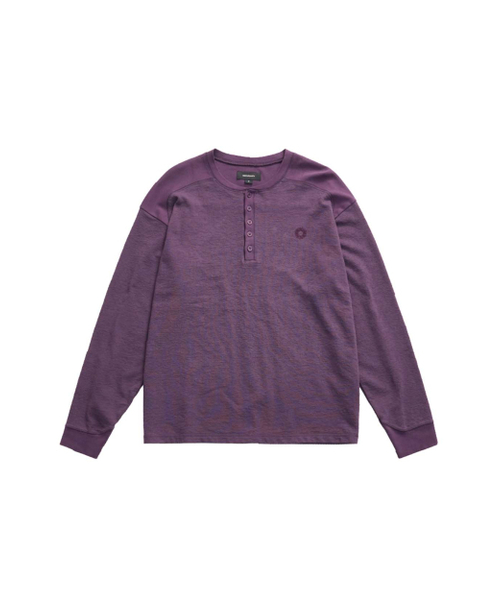 999HUMANITY(999ヒューマニティ)の「エブリデイヘンリーネックロングスリーブTシャツ(パープル)(Tシャツ/カットソー・レディース・その他・1(S)/2(M)/3(L))」の1枚目の写真