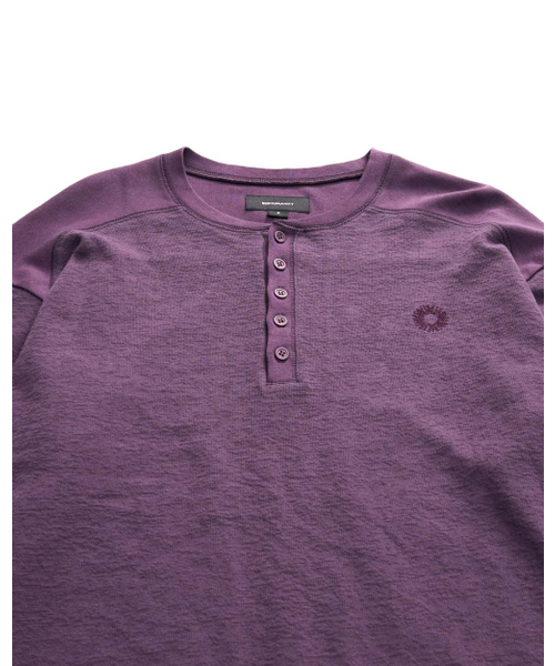999HUMANITY(999ヒューマニティ)の「エブリデイヘンリーネックロングスリーブTシャツ(パープル)(Tシャツ/カットソー・レディース・その他・1(S)/2(M)/3(L))」の2枚目の写真
