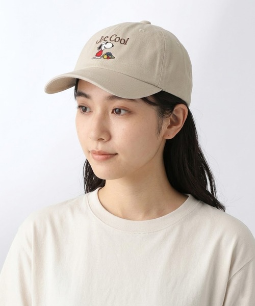PEANUTS(ピーナッツ)の「FRUIT OF THE LOOM/フルーツオブザルーム ツイルキャップ2(キャップ・レディース・ライトベージュ/ブラック・ONE SIZE)」の1枚目の写真