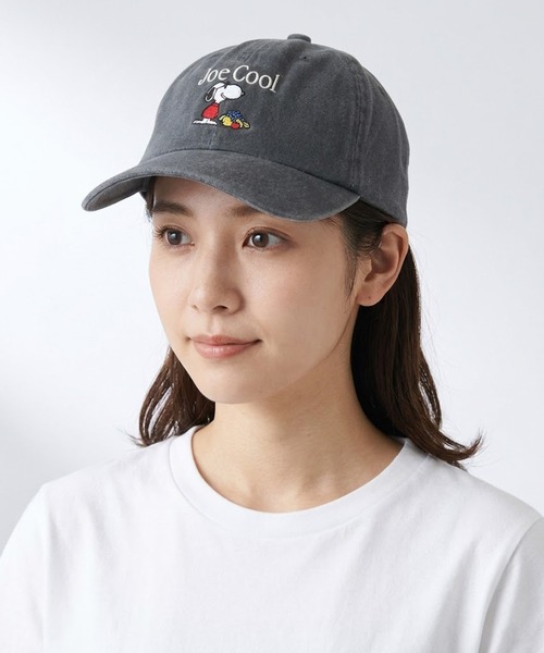 PEANUTS(ピーナッツ)の「FRUIT OF THE LOOM/フルーツオブザルーム ツイルキャップ2(キャップ・レディース・ライトベージュ/ブラック・ONE SIZE)」の2枚目の写真