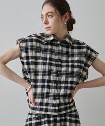 Drawing Numbers | 【Drawing Numbers】チェックジャガードフレンチシャツ(シャツ/ブラウス)