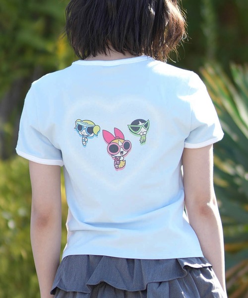 PUMA(プーマ)の「PUMA/プーマ レディース パワーパフガールズ コラボ Tシャツ PPG SS RINGER TEE W 637865(Tシャツ/カットソー・レディース・ブラック/グレイッシュブルー・L/M)」の11枚目の写真