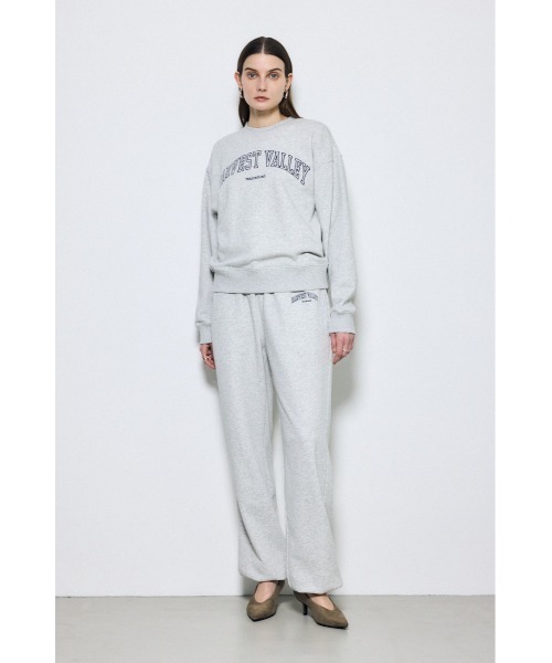 AZUL by moussy（アズールバイマウジー）の「カレッジロゴ スウェットトップス（スウェット・レディース・ライトブラック/グレー×ホワイト/ネイビー・MEDIUM/SMALL）」の12枚目の写真