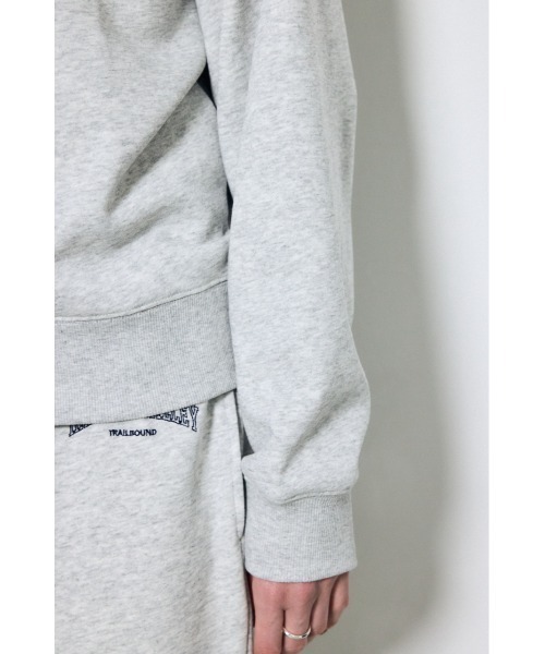 AZUL by moussy（アズールバイマウジー）の「カレッジロゴ スウェットトップス（スウェット・レディース・ライトブラック/グレー×ホワイト/ネイビー・MEDIUM/SMALL）」の16枚目の写真