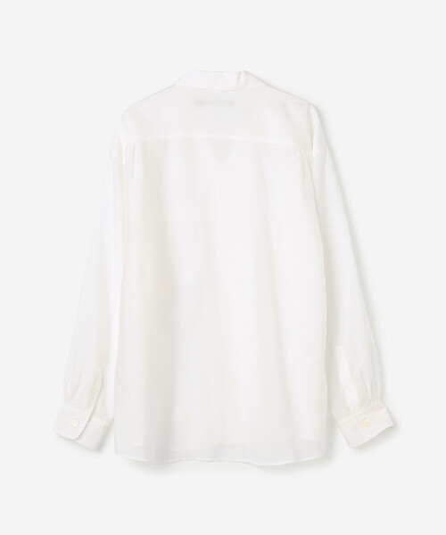 nicholson&nicholson（ニコルソンアンドニコルソン）の「nicholson & nicholson | シアー ロングスリーブシャツ WOMEN（シャツ/ブラウス・レディース・イエロー/オフホワイト・38）」の12枚目の写真