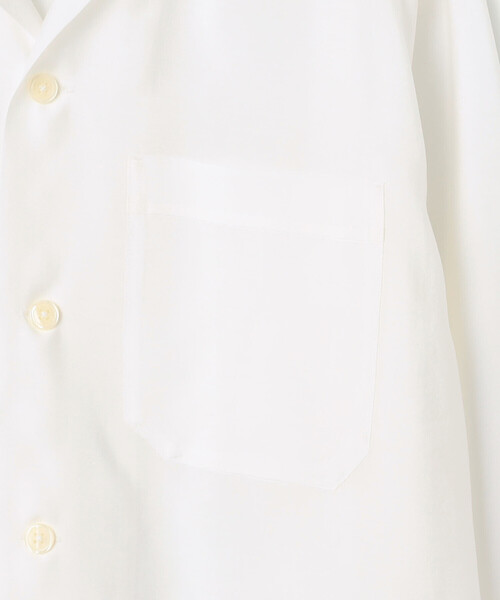 nicholson&nicholson（ニコルソンアンドニコルソン）の「nicholson & nicholson | シアー ロングスリーブシャツ WOMEN（シャツ/ブラウス・レディース・イエロー/オフホワイト・38）」の5枚目の写真