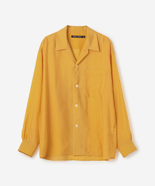 nicholson&nicholson（ニコルソンアンドニコルソン）の「nicholson & nicholson | シアー ロングスリーブシャツ WOMEN（シャツ/ブラウス・レディース・イエロー/オフホワイト・38）」の14枚目の写真