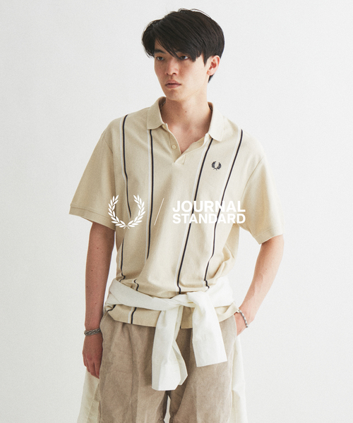 FRED PERRY / フレッドペリー 別注 ストライプ ピケ ポロシャツ