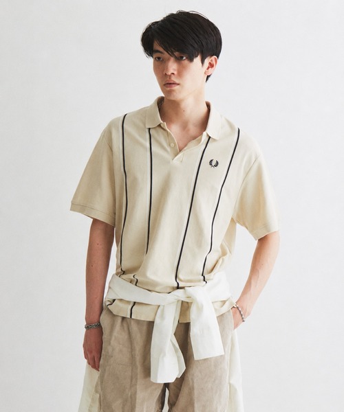 FRED PERRY / フレッドペリー 別注 ストライプ ピケ ポロシャツ