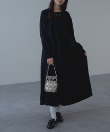 【refinedworks】異素材 切替 ワンピース!